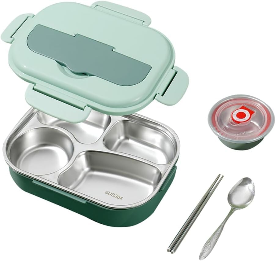 Amazon | 弁当箱 携帯弁当箱 弁当箱 大容量 弁当箱 4つ仕切り 1300ML 5